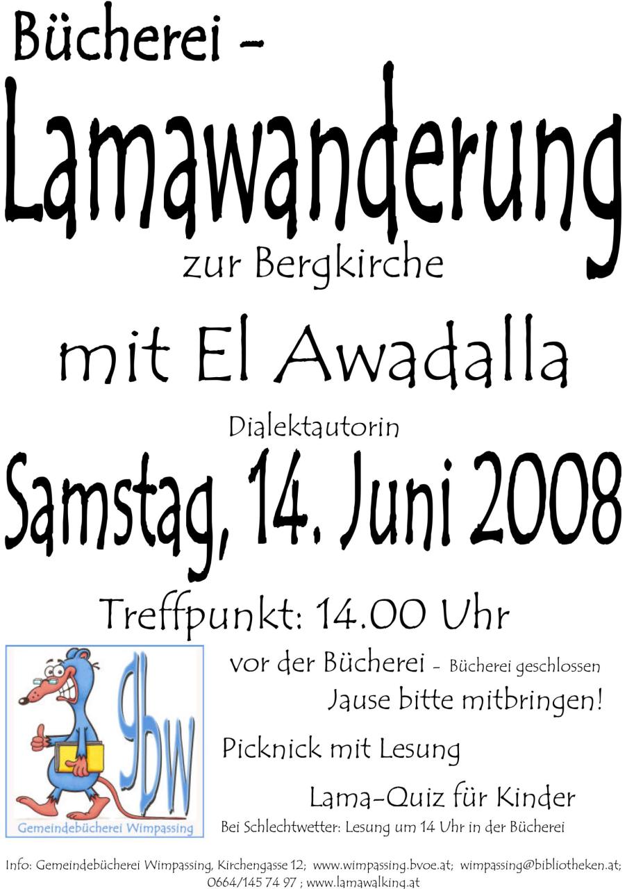 Lamawanderung 2008 Plakat